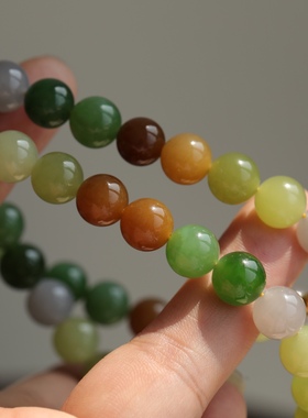 天然和田玉多宝项链不论是白玉糖料还是碧玉烟紫都是颗颗精选精美