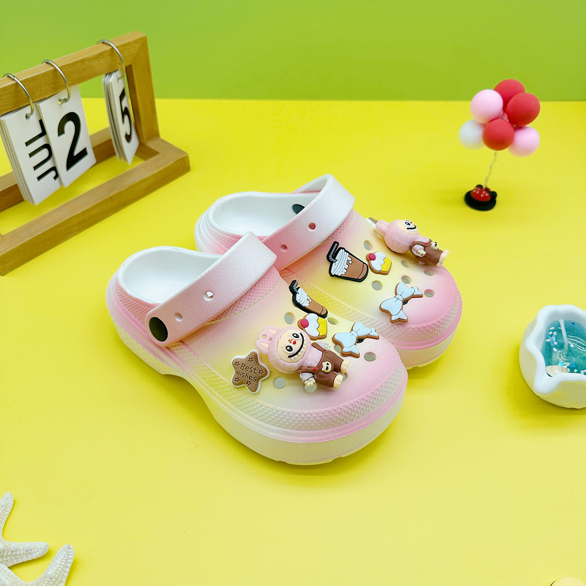 新款男女童亲子拖鞋卡通奶茶拉布布EVA洞洞鞋软底防滑包头凉鞋,淘宝优惠券,粉丝福利购,淘宝优惠卷