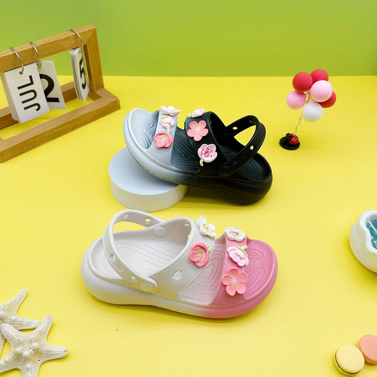 新款卡通樱花eva亲子鞋夏季百搭男童女童时尚凉鞋厚底防滑拖鞋,淘宝优惠券,粉丝福利购,淘宝优惠卷