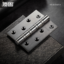 Top solid wood door stainless steel hinge house door 4 inch 5 inch mute bearing flat open hinge thickened pair of two slices of price