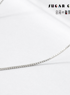 韩版925银百搭森系盒子链