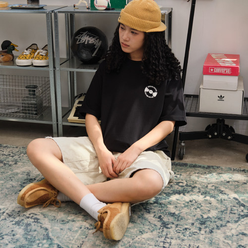 Battles BreakRoom世界唱片短袖T恤印花美式复古宽松夏季圆领休闲 - 图1