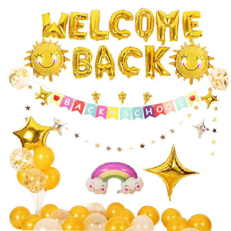 创意welcome Home欢迎回家装饰气球套装幼儿园公司派对舞台布置_虎窝淘