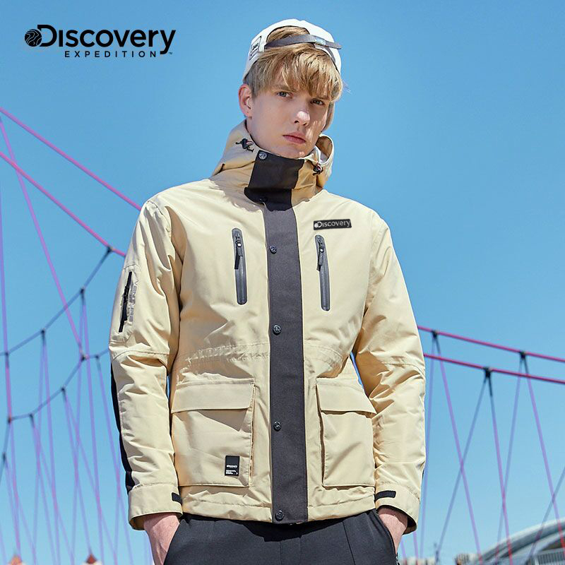 Discovery冲锋衣男三合一加厚两件套可拆卸加绒外套户外登山服-图2