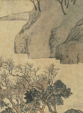 底稿微喷打印唐寅山居图高清临摹