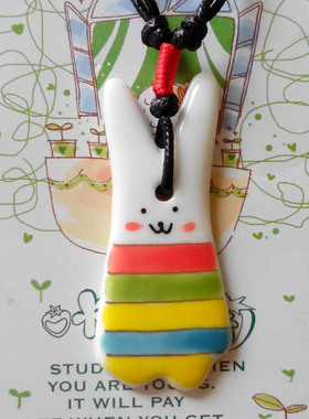 陶瓷原创手工卡通配饰项链