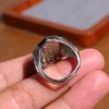 Jade Jubilee Jewelry Hetian Jade Sprinkled Gold Skin White Jade Ring Ring