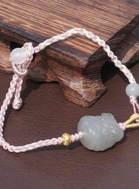 方言青海料冰底烟青紫罗兰手链