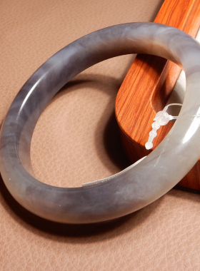 方言和田玉青海老坑冰底烟紫手镯