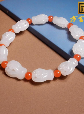 方言和田玉俄料细润羊脂白玉手串