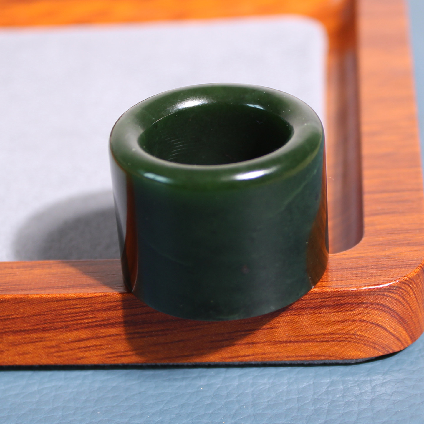Jade Jubilee Jewelry Hetian Jade Spinach Green Jasper Ring