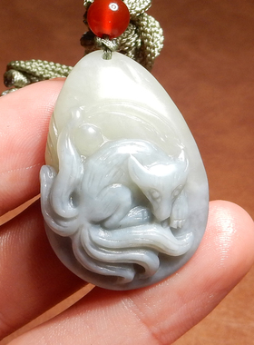 方言和田玉新疆黄口蓝玉双色吊坠