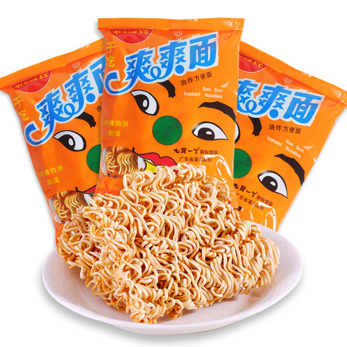 儿时回忆七宝一丁爽爽面干脆面干吃面方便面办公室零食面20包 - 图3