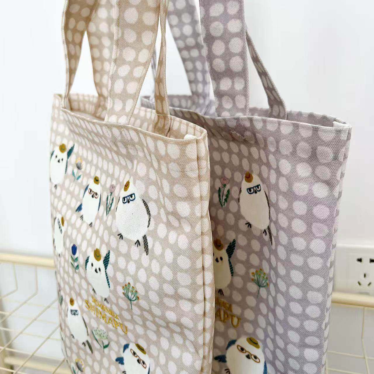 日本Kusuguru刺绣小鸡单肩包手提包补习包购物通勤帆布503,淘宝优惠券,粉丝福利购,淘宝优惠卷