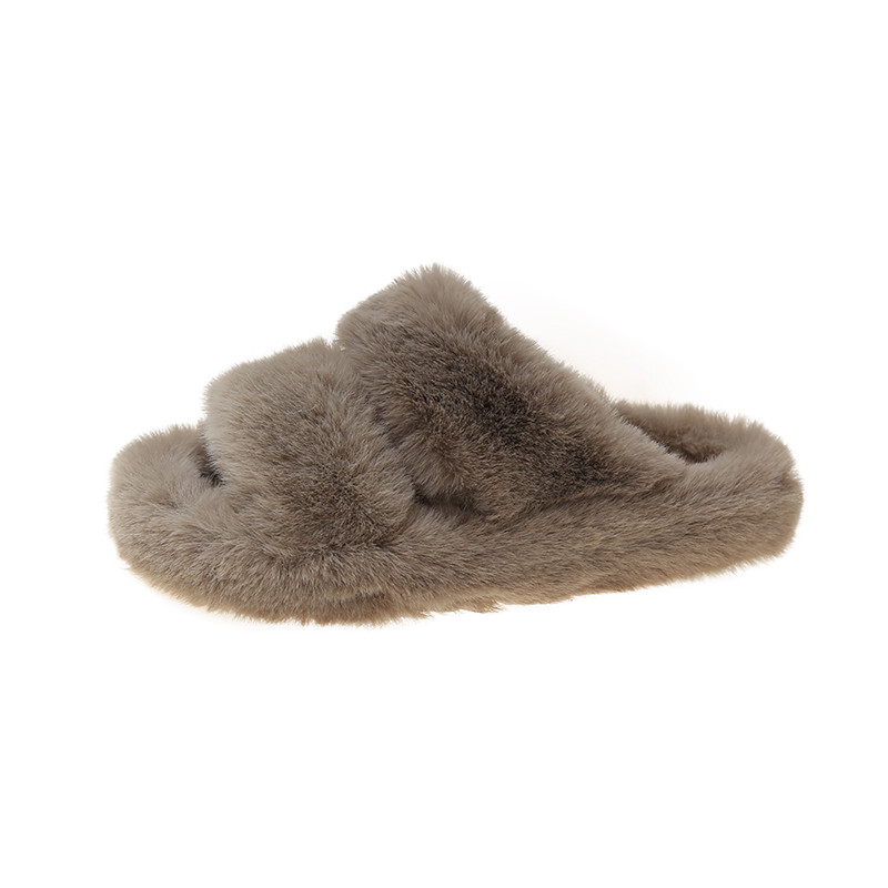 大码毛毛拖鞋女41一43外穿脚宽肥女士毛毛鞋孕妇防滑居家毛绒棉拖,淘宝优惠券,粉丝福利购,淘宝优惠卷