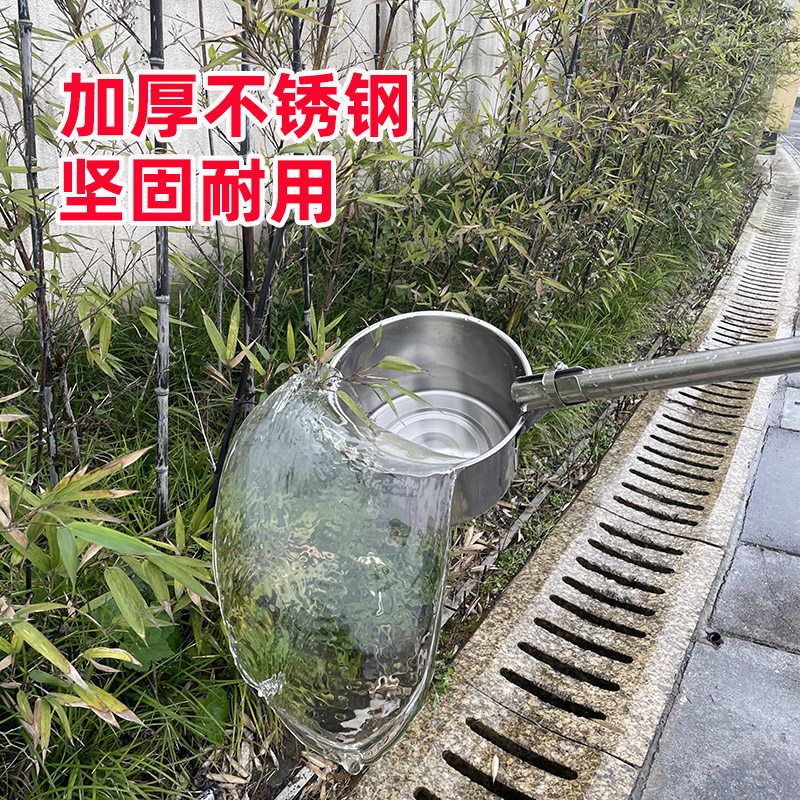 不锈钢长柄水瓢加厚瓜当加长农用粪瓢水化粪池淋菜勺不锈钢长舀子,淘宝优惠券,粉丝福利购,淘宝优惠卷