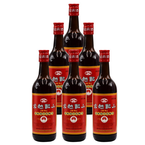 古越龙山精制花雕酒三年陈500ml16度家用绍兴黄酒料酒去腥提鲜 - 图2