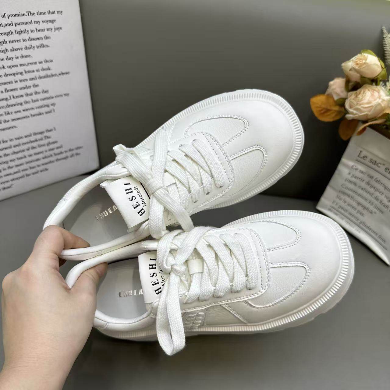 韩版饼干底小个子松糕鞋女2026新款厚底增高时尚百搭简约运动板鞋,淘宝优惠券,粉丝福利购,淘宝优惠卷