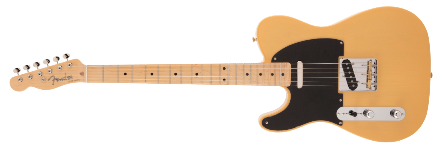 Fender Japan Traditional II 50s Tele  左手款 金黄色 电吉他 - 图0