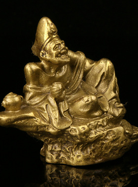 厂家铜像济公像摆件 铜济公家居书房摆件铜制工艺品定制加工