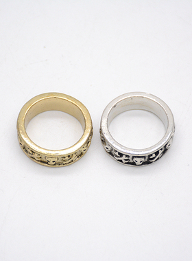 欧美复古金色银色夸张骷髅戒指