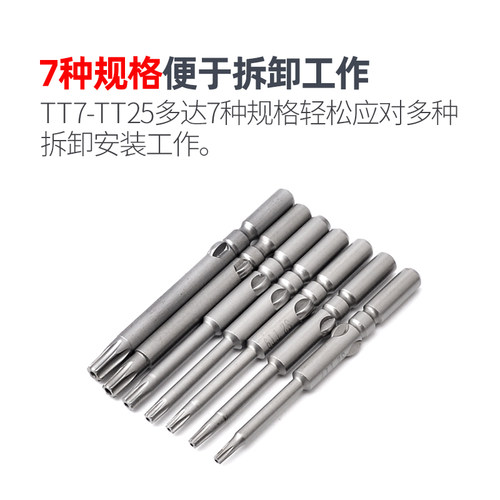 801空心梅花电批头有孔防盗螺丝起子头T7/T8/T9/T10/T15/T20/T25 - 图1