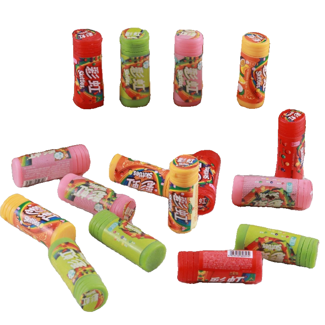 娃娃屋配件 微缩食玩 小孩过家家玩具迷你超市摆件仿真益达彩虹糖