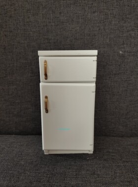 1:12娃娃屋配件 场景拍摄道具 迷你厨房拍摄道具仿真迷你冰箱模型