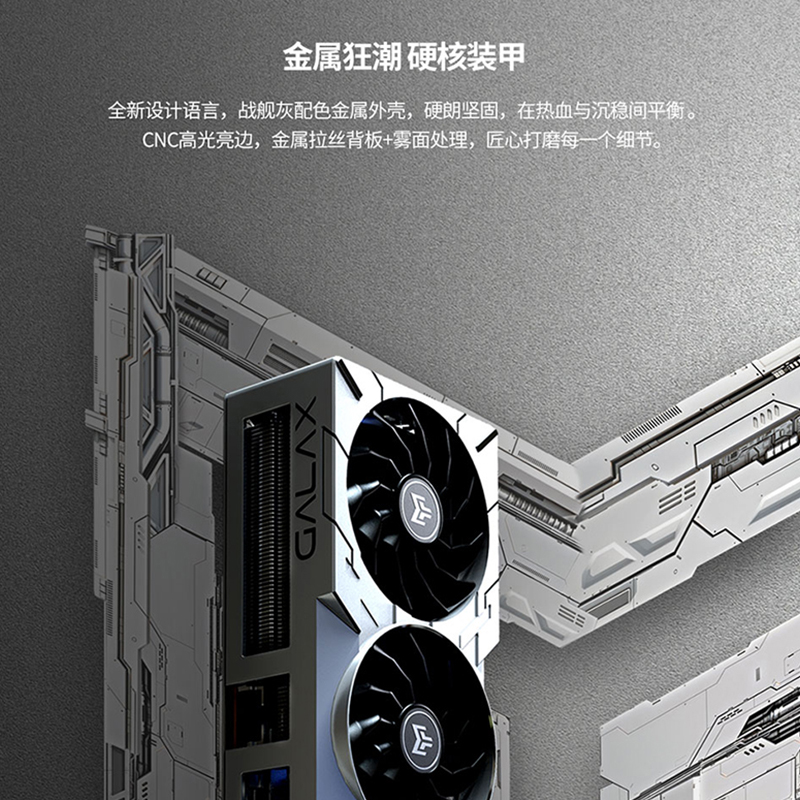 影驰GeForce RTX 4080 SUPER16G金属大师星曜DLSS3.5电脑台式显卡 - 图1