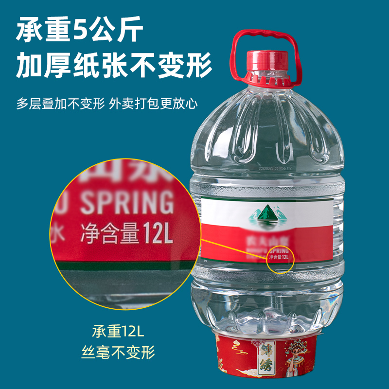 国潮牛皮纸碗一次性打包盒纸质沙拉碗加厚外卖带盖圆形1000ml餐盒