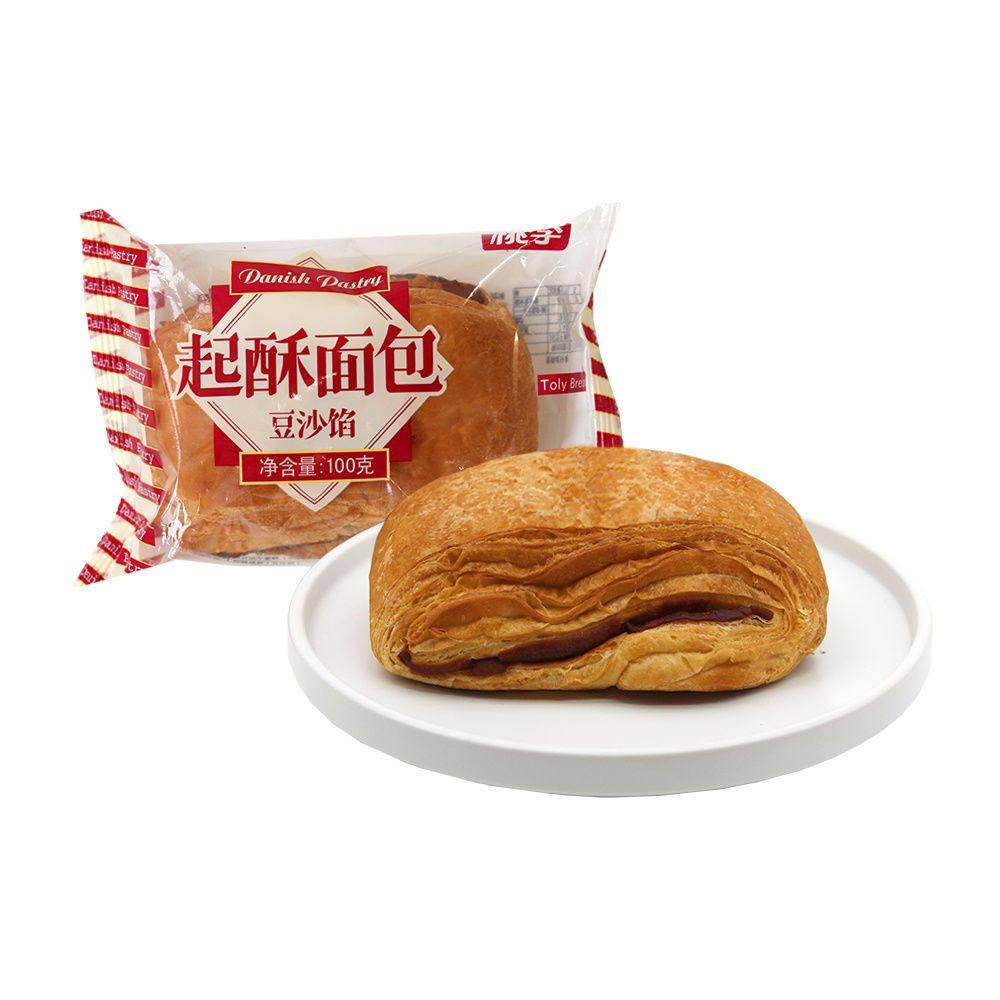 桃李起酥面包 豆沙馅夹心手撕千层面包 学生早餐零食短保饱腹代餐,淘宝优惠券,粉丝福利购,淘宝优惠卷