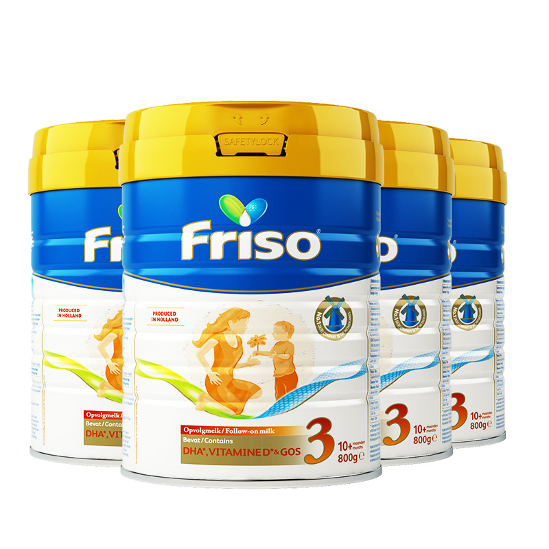 friso美素佳儿官方海外旗舰店Friso美素佳儿荷兰版婴儿配方奶粉3段800g/*4罐3