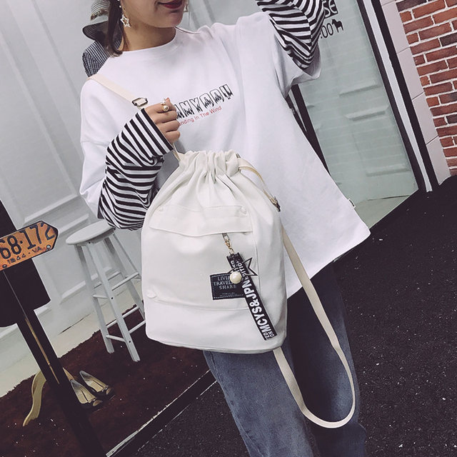 Original custom drawstring backpack canvas bag casual
