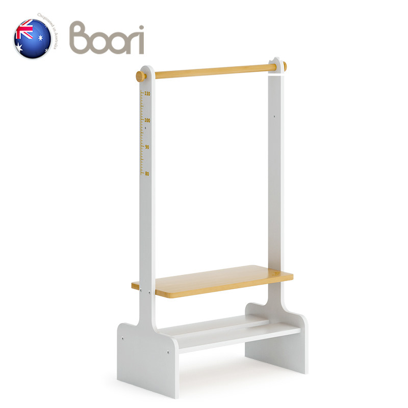 Boori进口实木儿童挂衣架宝宝衣服架子卧室衣帽置物架小孩衣鞋柜,淘宝优惠券,粉丝福利购,淘宝优惠卷