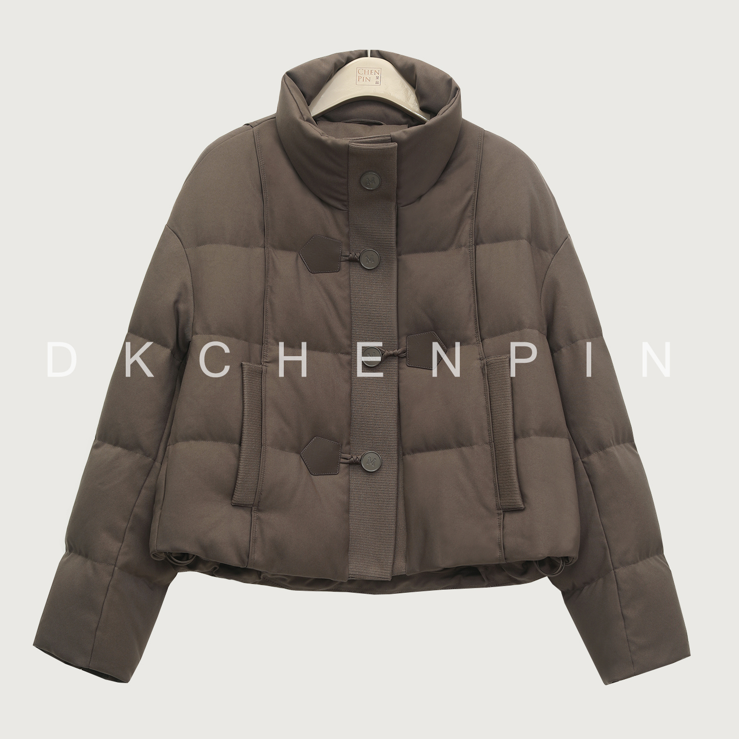 呈品90白鸭绒立领短款羽绒服2025冬季时尚加厚保暖抗风防寒鸭绒服 - 图0