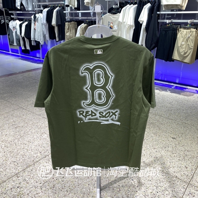 2025夏正品新款MLB大标字母时尚宽松男女运动休闲短袖T恤3ATSB