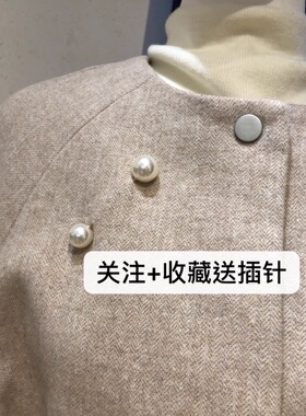 网红冷淡风走秀造型金块圆饼胸针