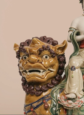 陶瓷中式神龛客厅观音菩萨摆件