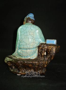 陆羽中式风石湾公仔茶室摆件推荐