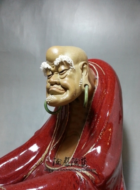 高山流水石湾公仔开张送礼摆件