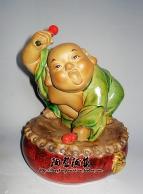 工艺入伙中式风人物公仔石湾陶瓷