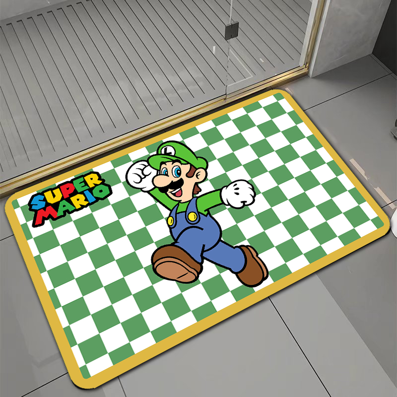 卡通超级玛丽马里奥浴室门口地垫卧室吸水防滑垫卫生间防摔地垫 - 图2