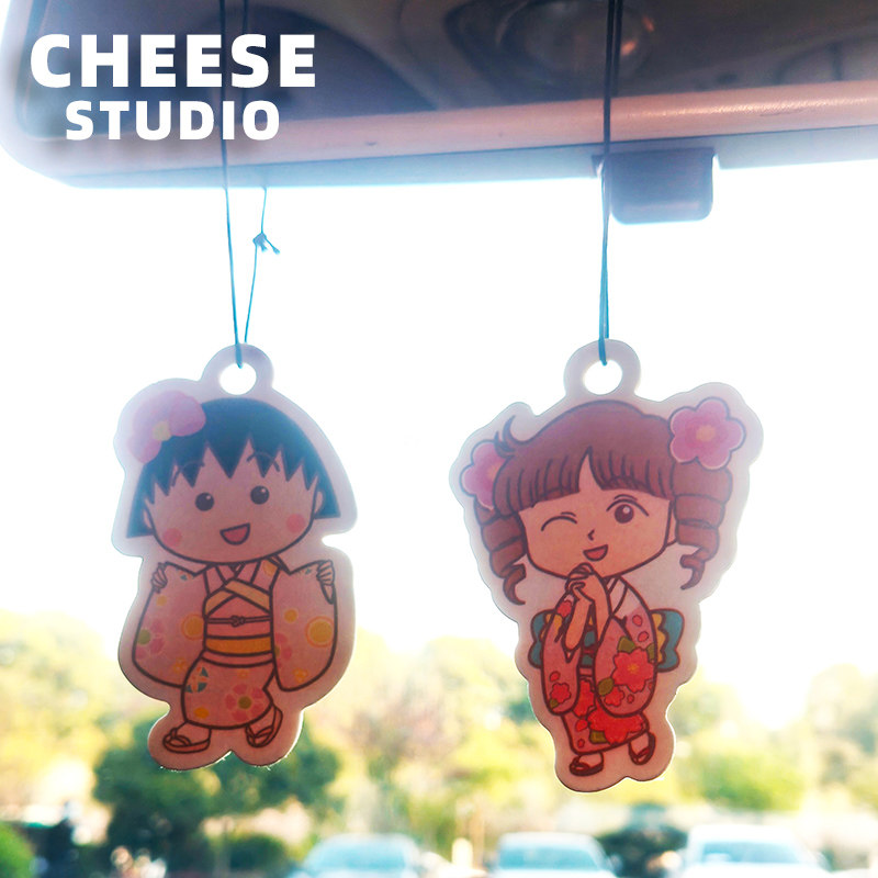 正版樱桃小丸子车载香片可爱香薰卡片卡通挂饰车内持久留香书签,淘宝优惠券,粉丝福利购,淘宝优惠卷