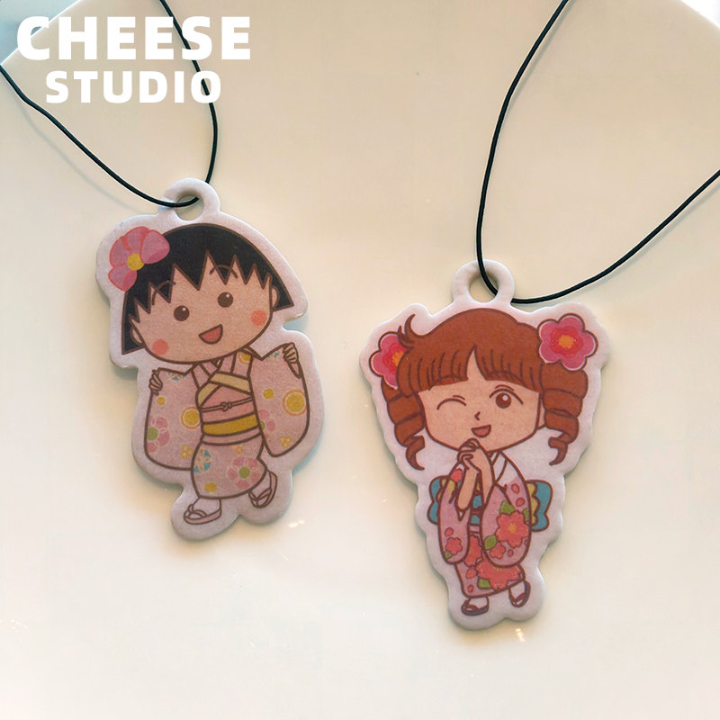 正版樱桃小丸子车载香片可爱香薰卡片卡通挂饰车内持久留香书签,淘宝优惠券,粉丝福利购,淘宝优惠卷