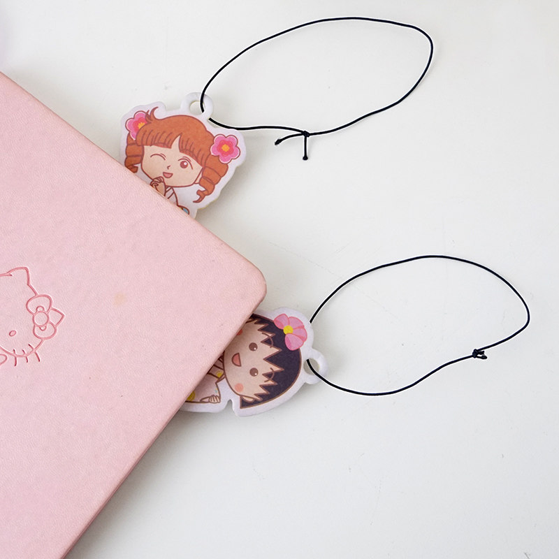 正版樱桃小丸子车载香片可爱香薰卡片卡通挂饰车内持久留香书签,淘宝优惠券,粉丝福利购,淘宝优惠卷