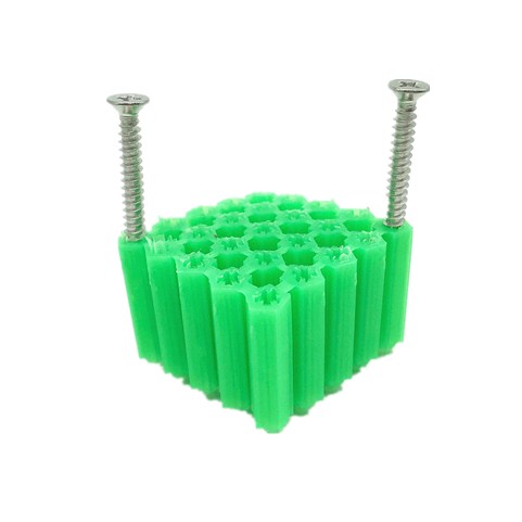 绿胶塞配自攻钉涨塞胶粒膨胀螺丝M6M8塑料膨胀管螺钉胶塞自攻螺丝 - 图3