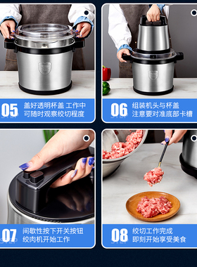 晟奥大功率电动辣椒饺馅绞肉机