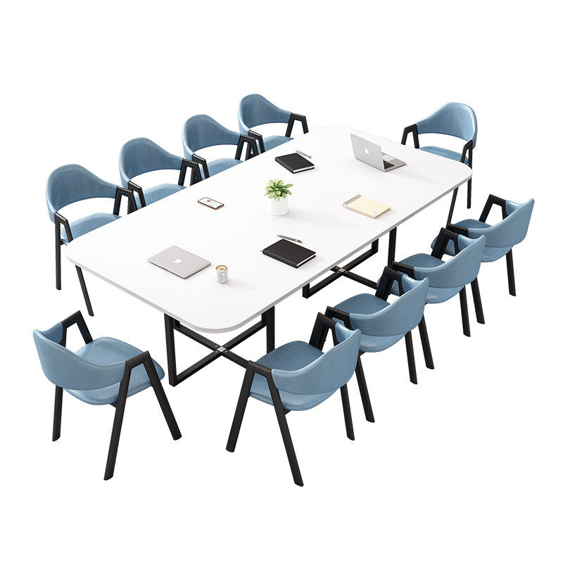 简约现代办公接待会客大型培训会议桌椅图书馆阅览室长条桌椅组合