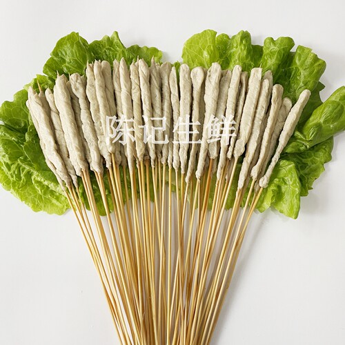 网红面筋小串300串 小面筋串铁板油炸小吃夺命小串手把串烧烤食材 - 图3