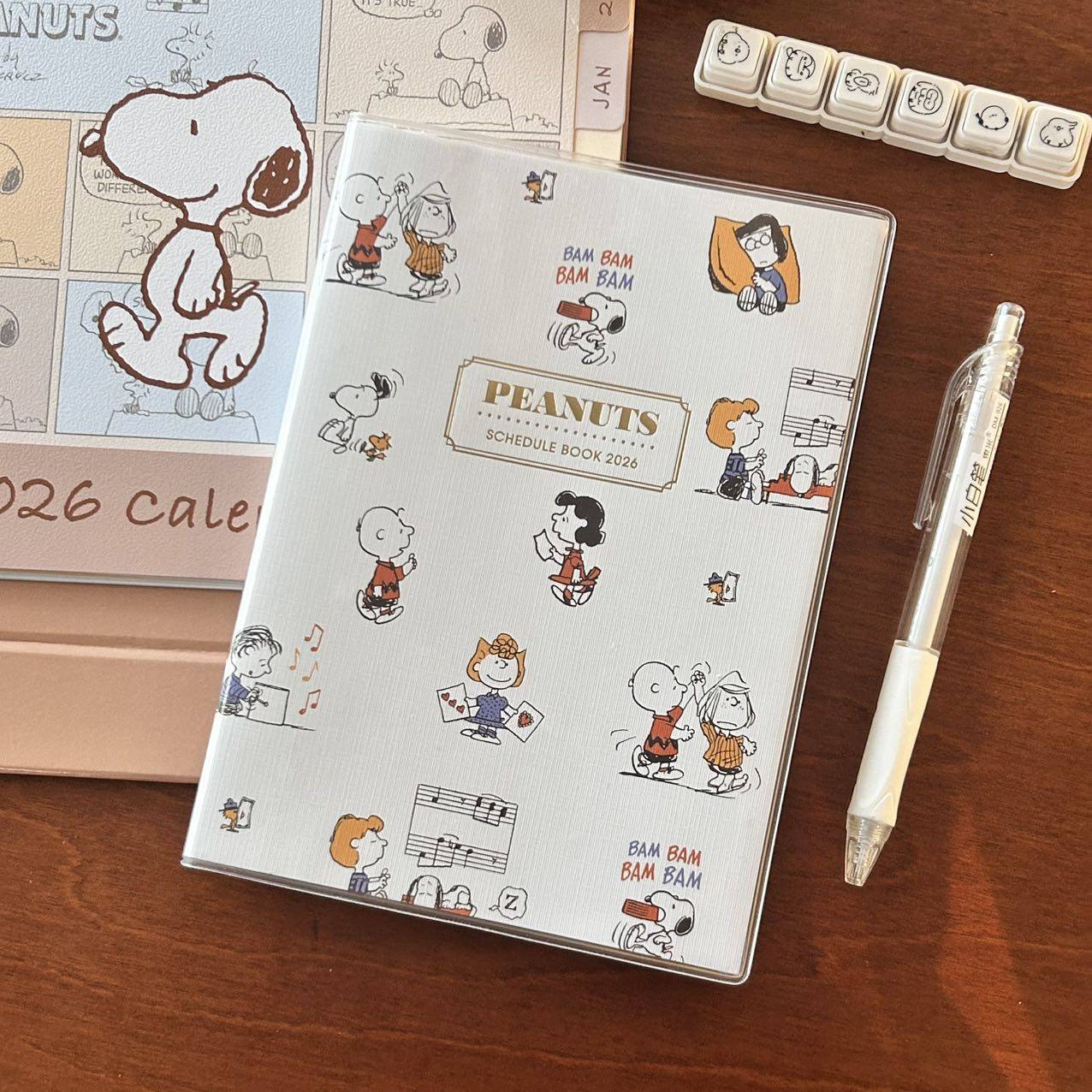 2026新款日本限定史努比彩页日程本复古风学生手账本打卡计划本子,淘宝优惠券,粉丝福利购,淘宝优惠卷